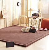 加厚日式榻榻米地毯珊瑚绒瑜伽防滑宝宝爬行客厅地垫飘窗垫可定制