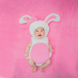 新款儿童摄影服装影楼百天周岁宝宝拍照衣服婴儿 韩版小兔子主题