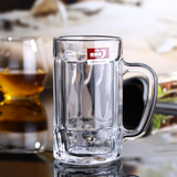 正品青苹果ZB81大号玻璃杯有把耐热透明无铅花茶果汁啤酒茶楼专用