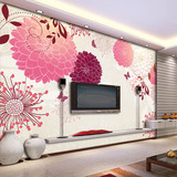 新锐时尚现代简约紫色红色电视背景墙纸墙画小清新大型无缝壁画
