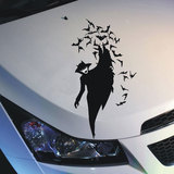 帝图汽车贴纸个性酷车贴蝙蝠引擎盖贴车门贴创意遮盖划痕贴