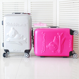 香港代购限量Rilakkuma轻松熊立体动漫铝框拉杆箱可爱卡通行李箱
