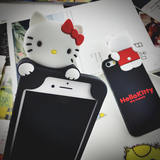可爱hello kitty苹果6plus硅胶套iphone6s手机壳全包边5s日韩卡通