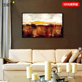 原创红色灰白抽象大裂谷现代欧美式手绘油画代艺术客厅沙发装饰画