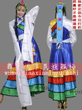 新款藏族舞蹈服装水袖女长款西藏歌舞少数民族舞台装藏族演出服