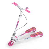 刀车2-5-7岁双踏板脚三轮儿童滑板车蛙式折叠带刹车摇摆脚踏车剪