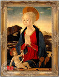 瑞堂 欧式别墅油画手绘 玄关壁炉装饰画基督天使油画 圣母与圣子