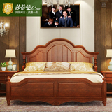 全实木床美式乡村现代田园纯深色欧式床卧室家具双人床1.8米婚床
