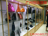 广州精品展柜展示柜台包包皮具小饰品展示柜 玻璃展柜钛合金 货架