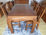 榆木水曲柳橡木现代中式高档实木餐桌餐椅超胡桃木海棠木