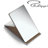 德国Philippi不锈钢便携折叠化妆小镜子 创意台式 金属欧式方形