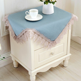 现代床头柜盖布韩式床头柜罩布艺方巾小桌布床头柜台布茶几防尘罩