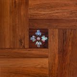 安心实木复合地板 2015年新品 柚木+水晶 贝壳花纹防刮耐磨地板