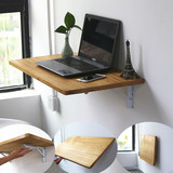 儿童餐桌简约壁挂桌实木折叠电脑桌笔记本小桌子实木折叠写字书桌