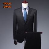 Pologwon商务正装西服套装 秋冬厚西装 经典男士外套两扣婚礼服