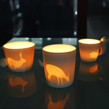 【天天特价】zakka杂货日本KINTO童话动物杯烛台杯动物创意礼物杯