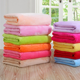 素色珊瑚绒毯子 纯色法莱绒毛毯大号床单 空调盖毯午睡毛巾被包邮