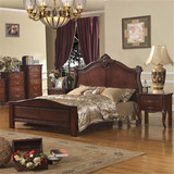 特价美式乡村实木床简约现代床橡木床欧式复古双人床婚床新款家具