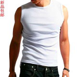 韩版运动背心男装紧身小打底衫无袖圆领马甲坎肩夏季健身上衣汗衫