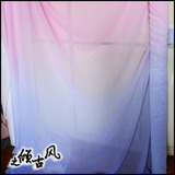 【之倾古风】100D粉色紫色渐变雪纺 过渡古装汉服COS水袖舞台布料