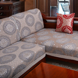 灰色定制实木沙发垫布艺防滑沙发巾欧式坐垫凉椅沙发组合沙发套