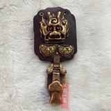 纯铜龙头钥匙扣创意牛皮穿皮带扣 男士复古手工汽车钥匙扣挂件