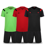 2015新款足球裁判服套装纯色短袖男女专业比赛足球裁判球衣装备