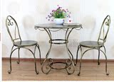 欧式铁艺咖啡桌椅小圆桌简约茶几电话阳台小桌子休闲桌椅