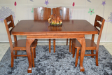 特价伸缩实木餐桌椅组合包邮橡木可折叠6人饭桌小户型宜家长方形