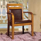 博大实木餐椅实木书椅组合软靠皮椅餐厅椅特价现代简约中式家具