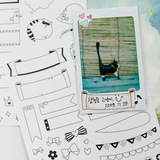 韩国创意DIY相册装饰贴纸 拍立得 mini 相纸边框贴 可爱7张入