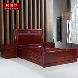 居博世 中式古典红木床 非洲酸枝木床 全实木1.8米双人床厂家直销