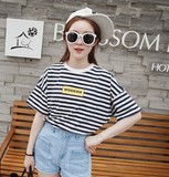 12-13-14-16-18岁大童女孩夏季上衣服初中学生韩版短袖T恤女夏装