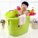 儿童浴桶浴缸可坐 大码婴儿浴盆小孩泡澡桶 宝宝洗澡桶超大号加厚