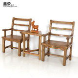 老榆木中式现代免漆官帽太师椅 实木圈椅餐椅茶台椅围椅禅意家具