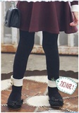 2015韩国外贸原单冬季新品 女童公主钉扣加绒加厚保暖热卖打底裤
