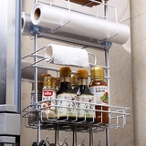冰箱挂架厨房用品置物架 壁挂调味料保鲜膜放置区 吸盘冰箱侧壁架