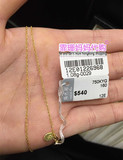 香港代购周大福专柜正品18K黄金粗细双水波纹项链简单百搭素链