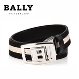 正品代购 巴利BALLY男士帆布腰带BALDEK-35.TL/210 黑白B字扣皮带