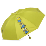 新款 卡通黑胶遮阳雨伞创意小黄人折叠太阳伞男女成人学生晴雨伞