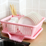 厨房放碗架 塑料单层沥水滴水碗碟架碗筷收纳置物架收纳盒收纳篮