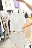 韩国东大门直邮代购女装PLAIN-S 新品波点修身短裙套装