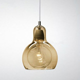 【侯歌】个性复古现代创意设计餐厅吧台灯简约现代玻璃大灯泡吊灯