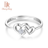 DarryRing戴瑞DR结婚钻石戒指求婚钻戒18K白金女戒珠宝正品定制