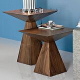 欧式实木家具方形创意原木洽谈茶几 客厅餐厅咖啡厅复古桌子定做
