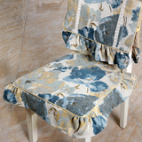 拉斐尔家居 欧式餐椅垫套装布艺防滑坐垫椅背套四季款