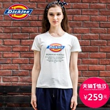 Dickies2015夏季女士纯棉短袖T恤新版经典Logo印花TEE修身WL401L