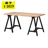 广州深圳成都宜家具居代购IKEA杰顿奥瓦德实木办公桌书桌电脑桌子