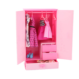 芭比娃娃家具配件 芭比衣柜9509 DIY 益智玩具 过家家芭比衣柜