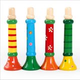 儿童玩具木质音乐玩具 卡通口哨/小喇叭 木制小喇叭玩具1-3-5